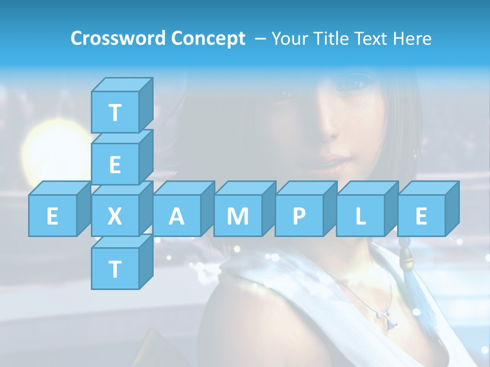 A Woman In A White Dress Standing In Front Of A Stage PowerPoint Template