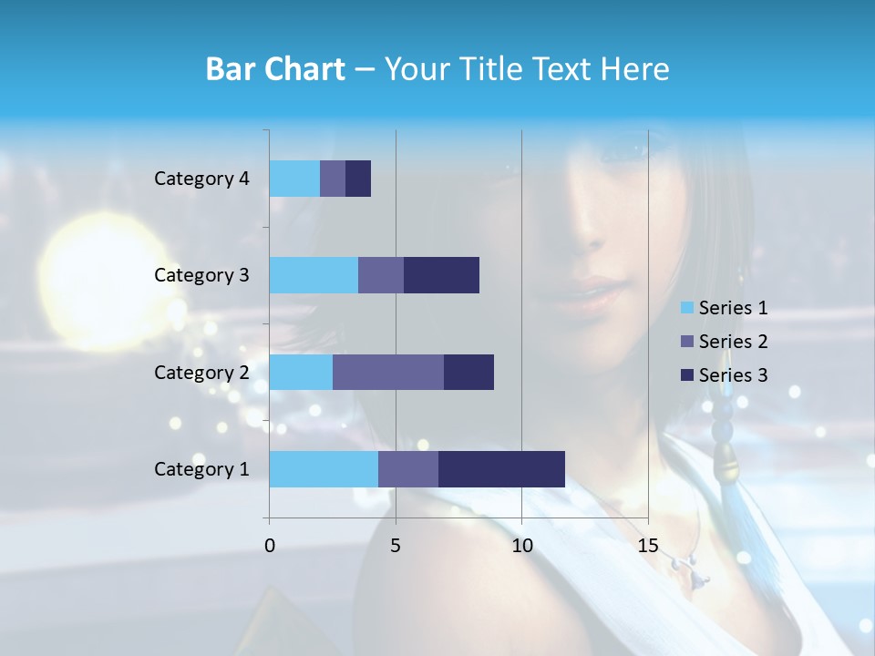 A Woman In A White Dress Standing In Front Of A Stage PowerPoint Template