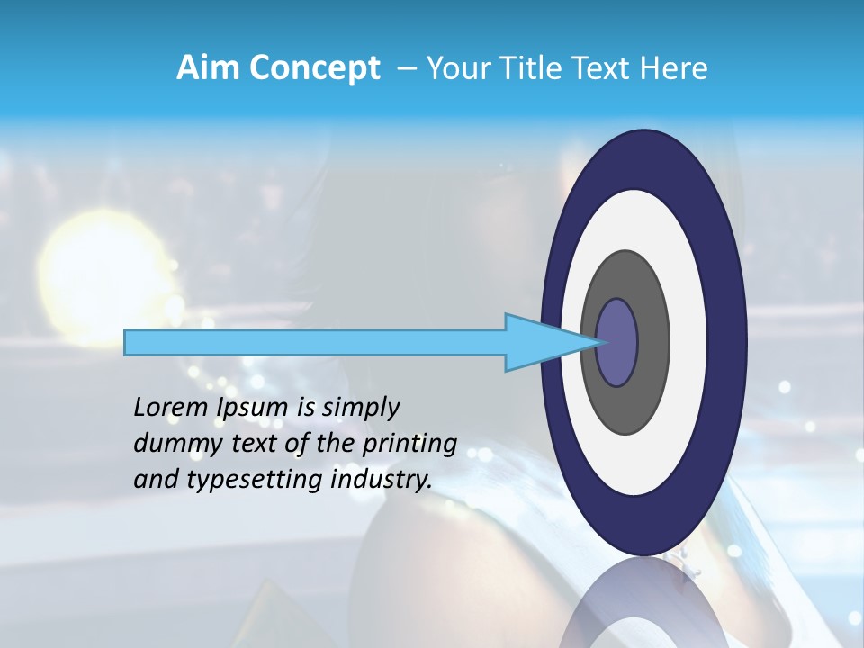 A Woman In A White Dress Standing In Front Of A Stage PowerPoint Template