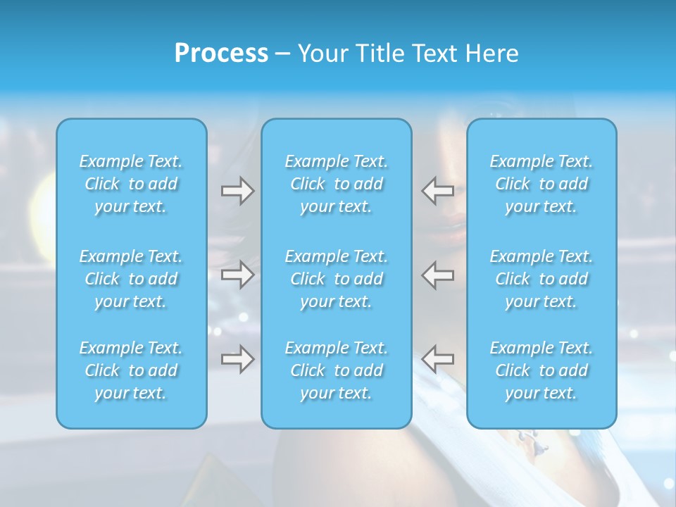 A Woman In A White Dress Standing In Front Of A Stage PowerPoint Template