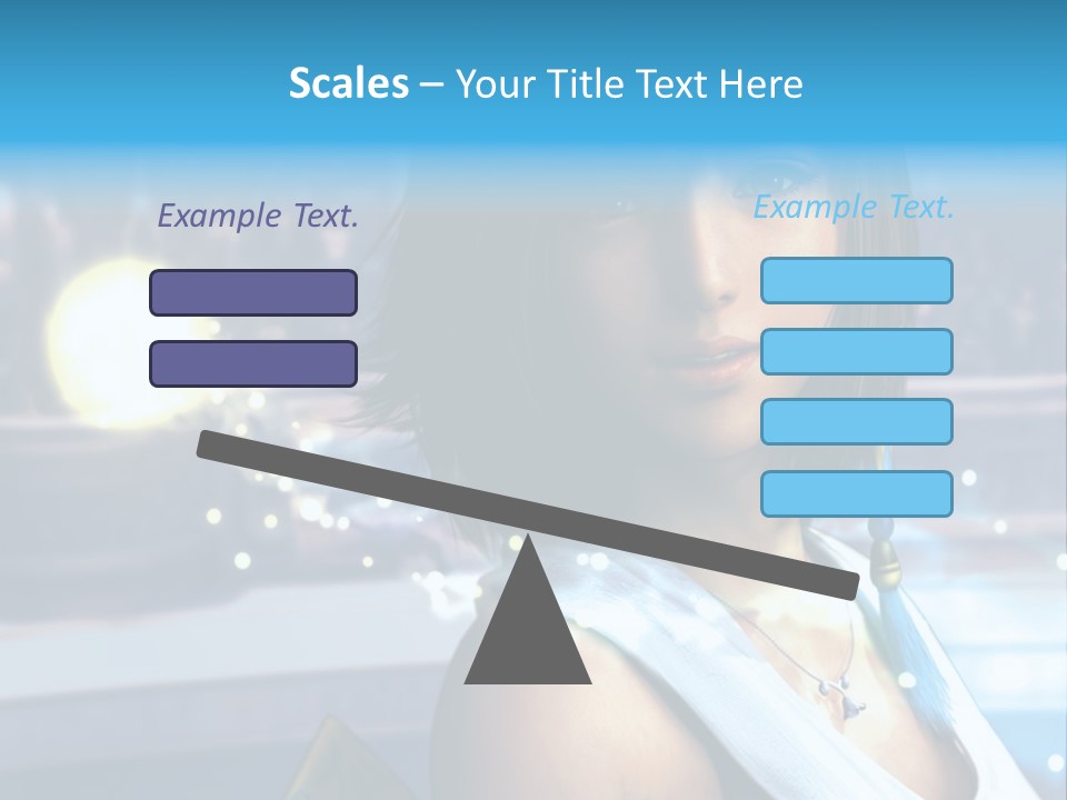 A Woman In A White Dress Standing In Front Of A Stage PowerPoint Template