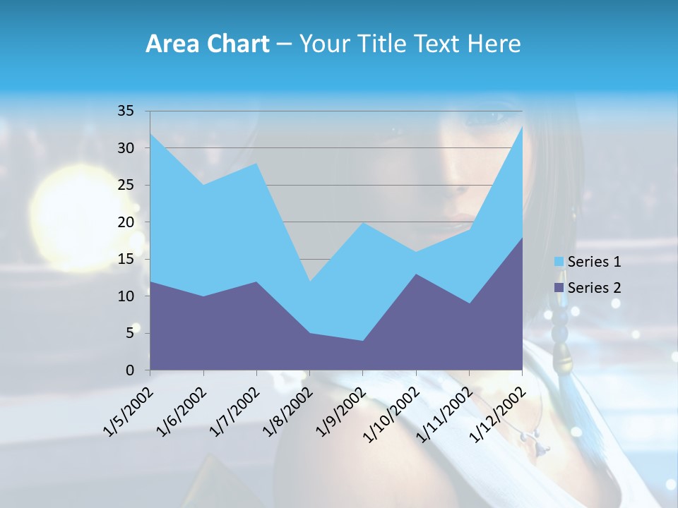 A Woman In A White Dress Standing In Front Of A Stage PowerPoint Template