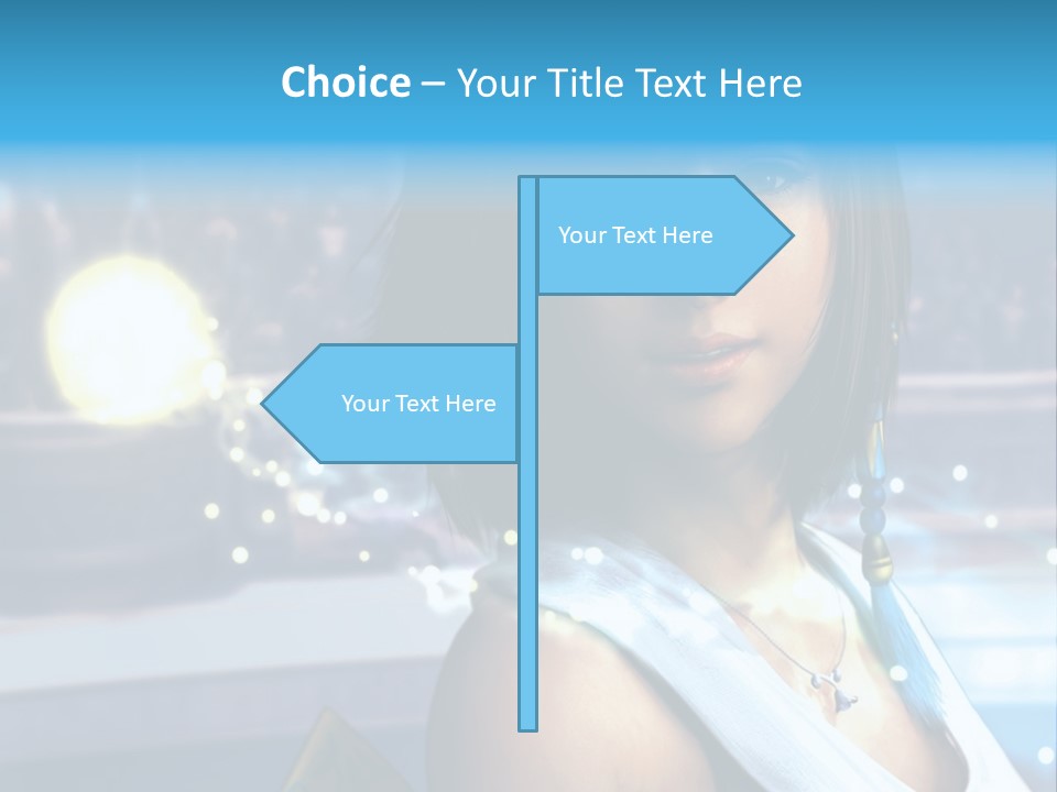 A Woman In A White Dress Standing In Front Of A Stage PowerPoint Template