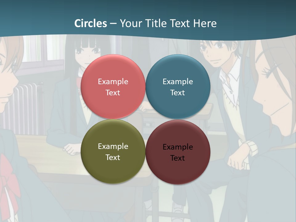 A Group Of People Sitting Around A Table PowerPoint Template