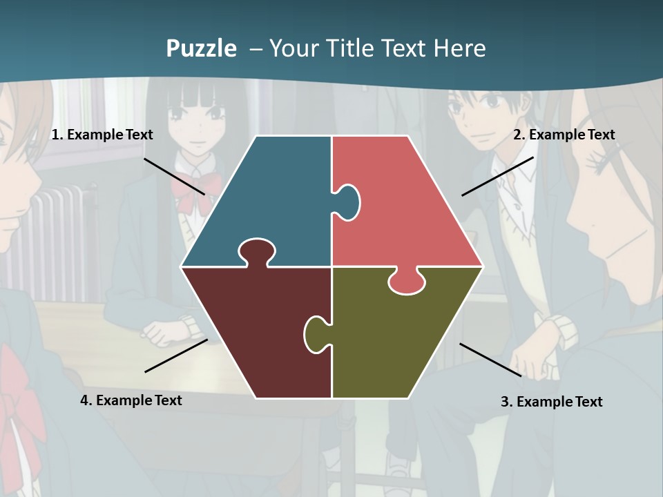 A Group Of People Sitting Around A Table PowerPoint Template