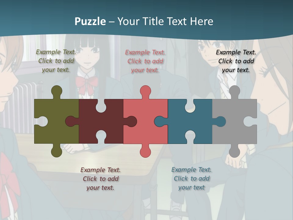 A Group Of People Sitting Around A Table PowerPoint Template