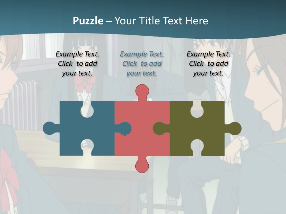 A Group Of People Sitting Around A Table PowerPoint Template