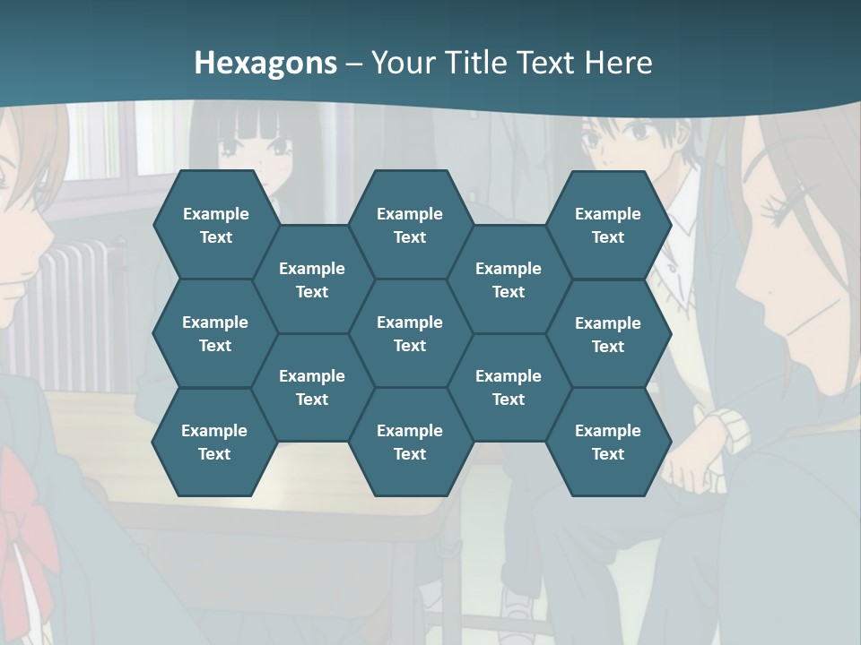 A Group Of People Sitting Around A Table PowerPoint Template