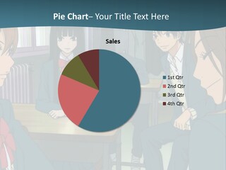 A Group Of People Sitting Around A Table PowerPoint Template