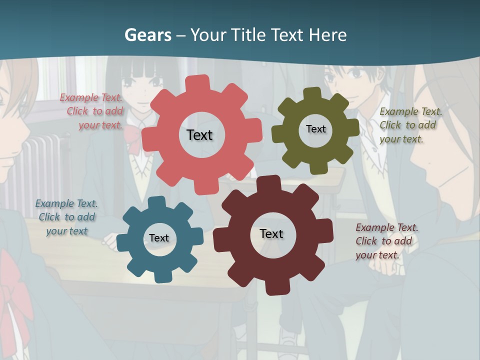 A Group Of People Sitting Around A Table PowerPoint Template