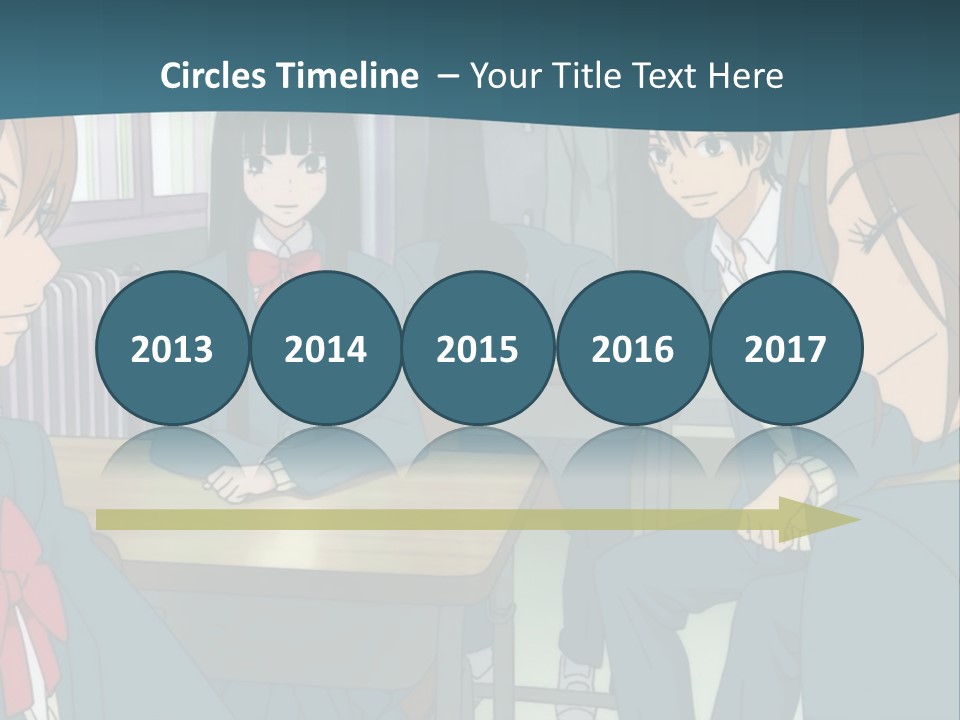 A Group Of People Sitting Around A Table PowerPoint Template