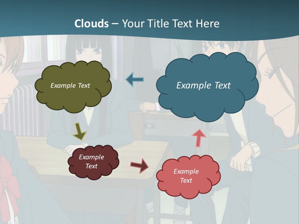 A Group Of People Sitting Around A Table PowerPoint Template