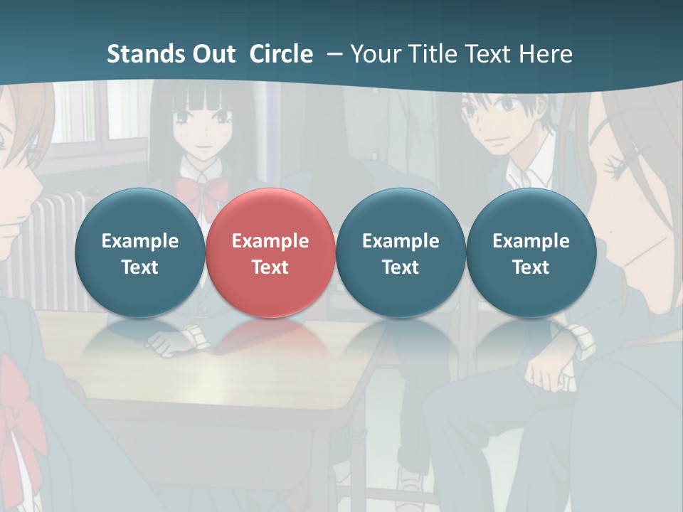 A Group Of People Sitting Around A Table PowerPoint Template