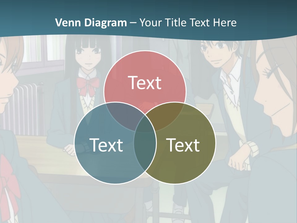 A Group Of People Sitting Around A Table PowerPoint Template