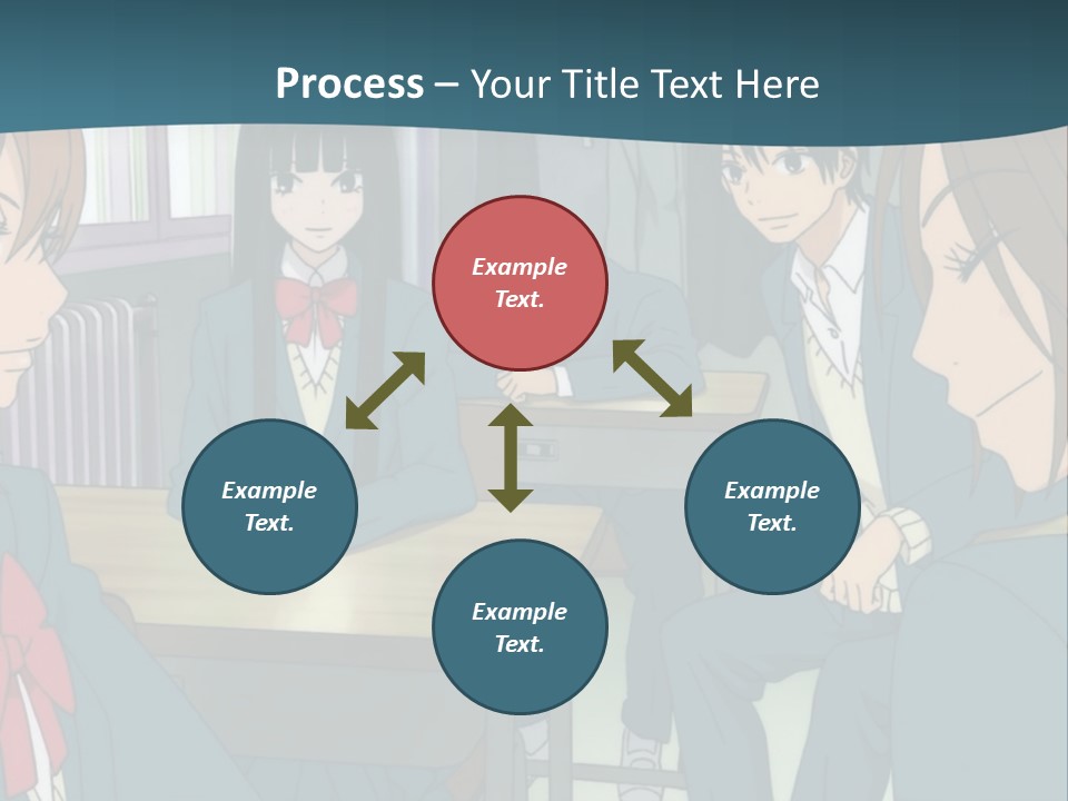 A Group Of People Sitting Around A Table PowerPoint Template