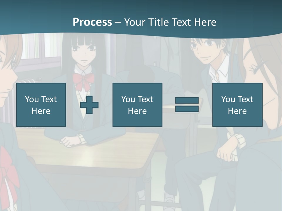 A Group Of People Sitting Around A Table PowerPoint Template