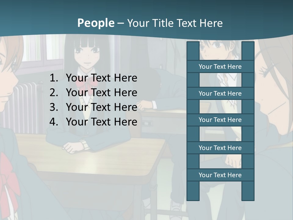 A Group Of People Sitting Around A Table PowerPoint Template