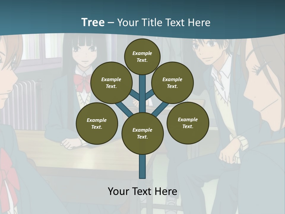 A Group Of People Sitting Around A Table PowerPoint Template
