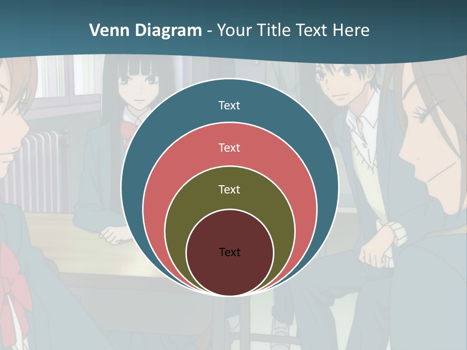 A Group Of People Sitting Around A Table PowerPoint Template