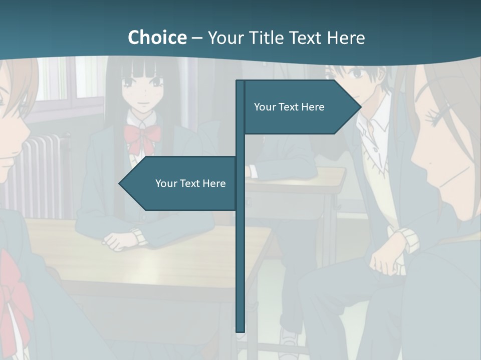 A Group Of People Sitting Around A Table PowerPoint Template