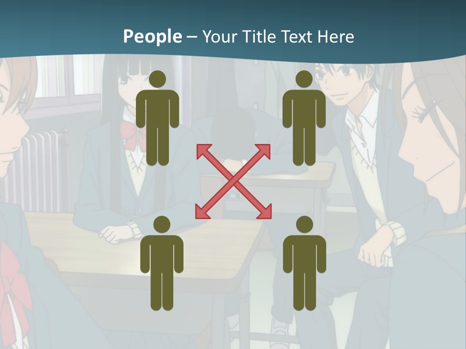 A Group Of People Sitting Around A Table PowerPoint Template