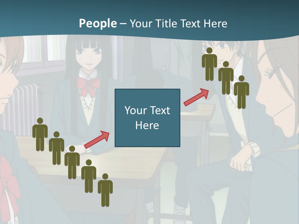 A Group Of People Sitting Around A Table PowerPoint Template