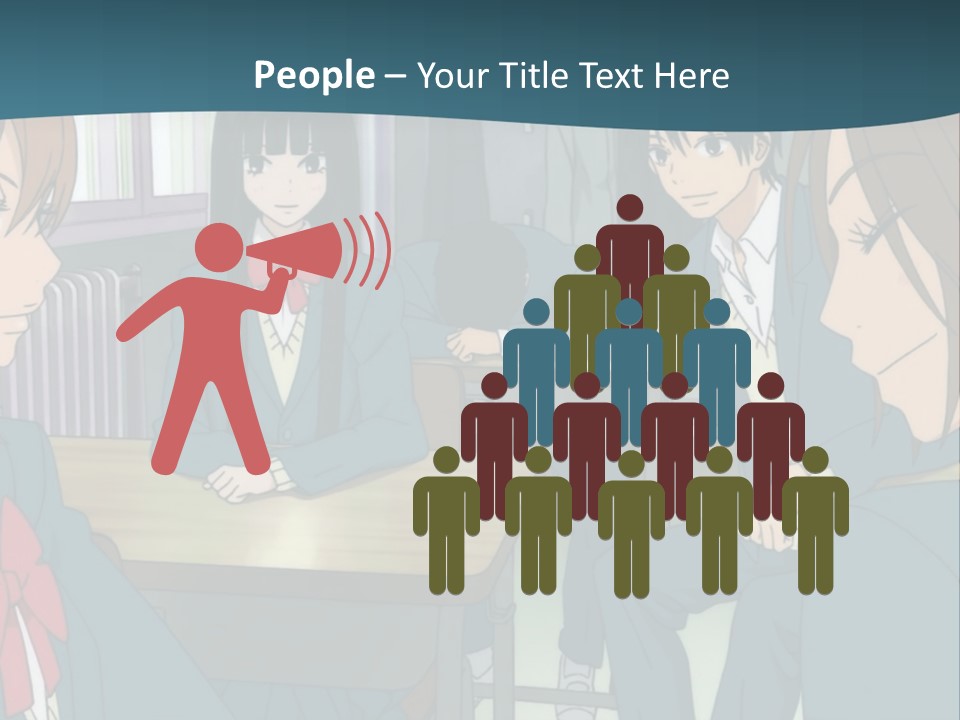 A Group Of People Sitting Around A Table PowerPoint Template