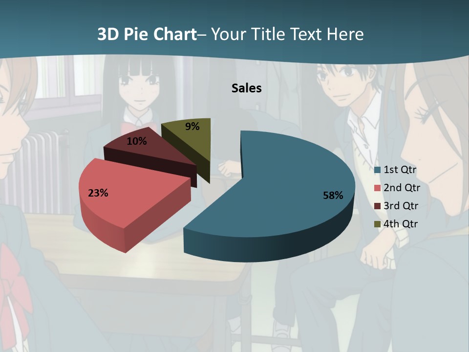 A Group Of People Sitting Around A Table PowerPoint Template