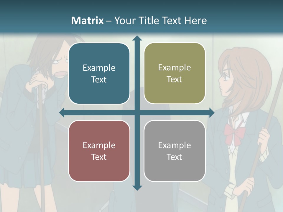 A Couple Of People Standing Next To Each Other PowerPoint Template