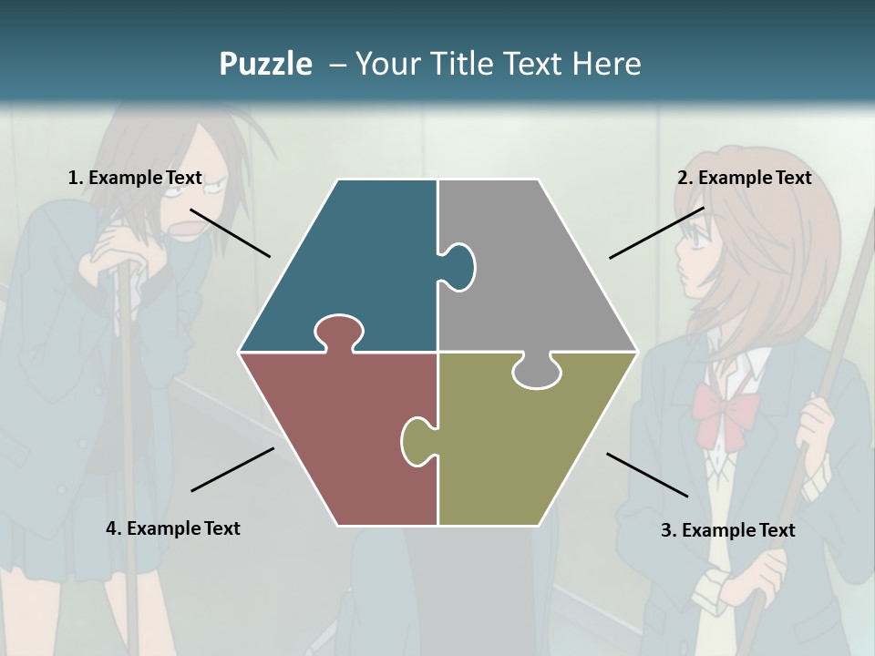 A Couple Of People Standing Next To Each Other PowerPoint Template