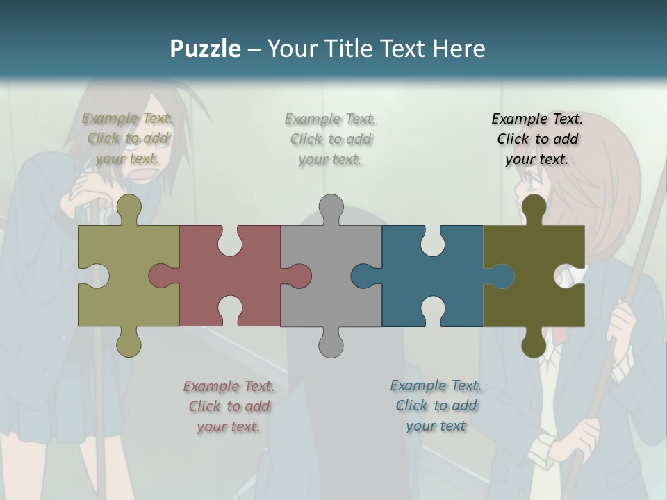 A Couple Of People Standing Next To Each Other PowerPoint Template