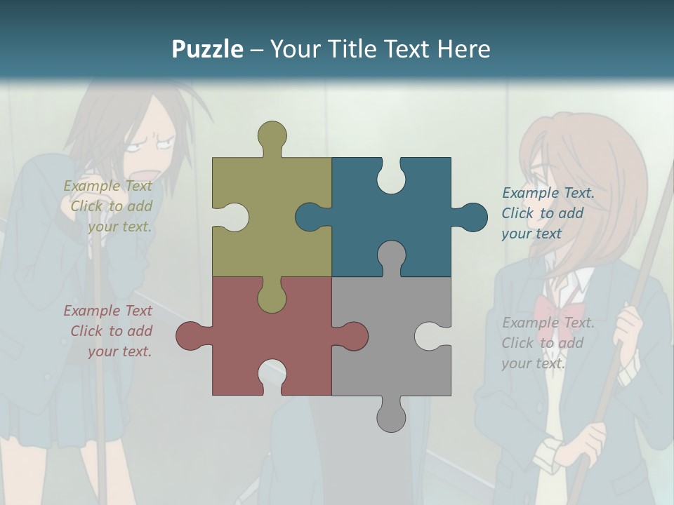 A Couple Of People Standing Next To Each Other PowerPoint Template