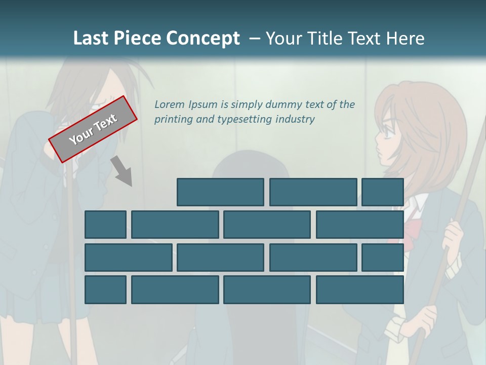 A Couple Of People Standing Next To Each Other PowerPoint Template