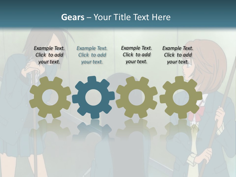 A Couple Of People Standing Next To Each Other PowerPoint Template