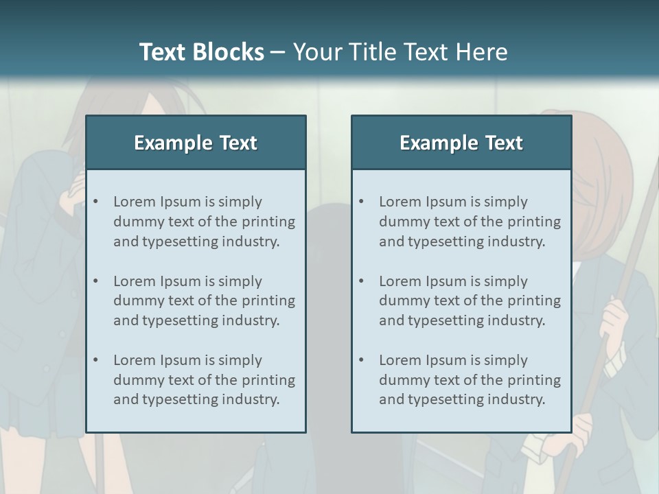 A Couple Of People Standing Next To Each Other PowerPoint Template