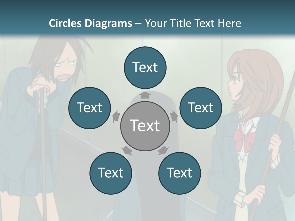 A Couple Of People Standing Next To Each Other PowerPoint Template