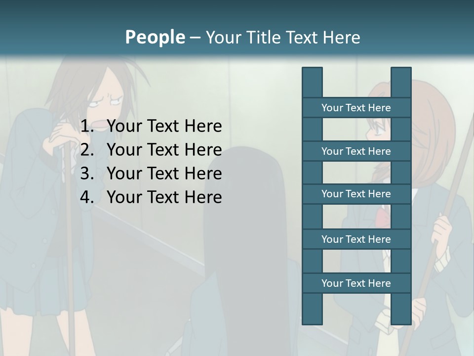 A Couple Of People Standing Next To Each Other PowerPoint Template