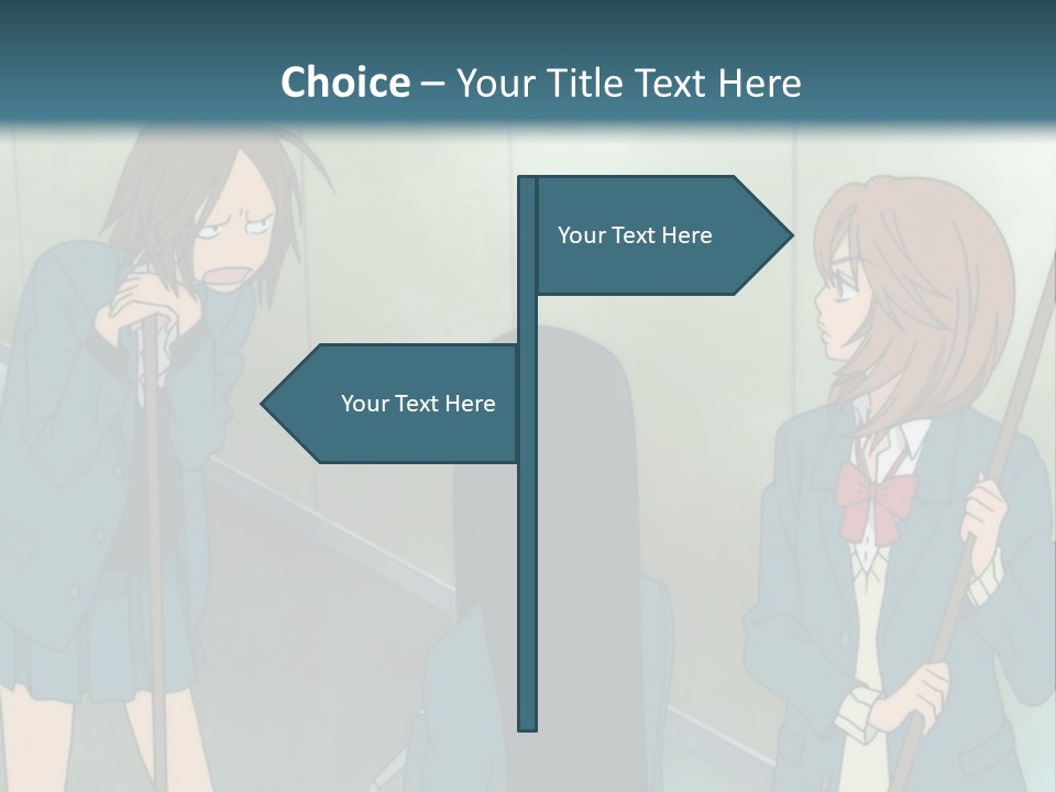 A Couple Of People Standing Next To Each Other PowerPoint Template