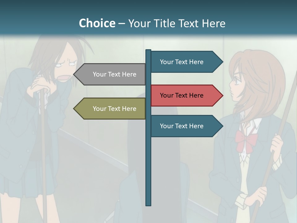 A Couple Of People Standing Next To Each Other PowerPoint Template