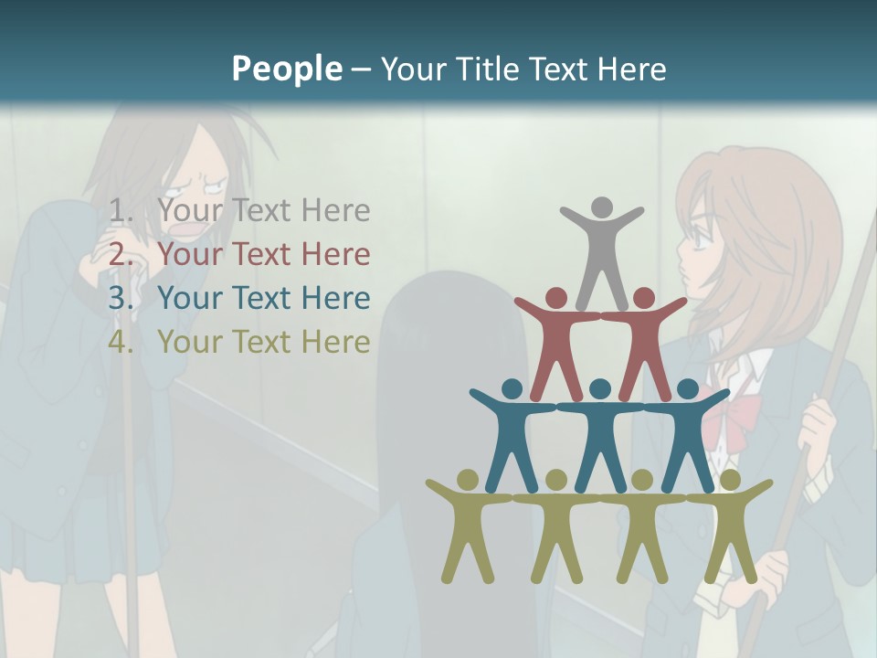 A Couple Of People Standing Next To Each Other PowerPoint Template