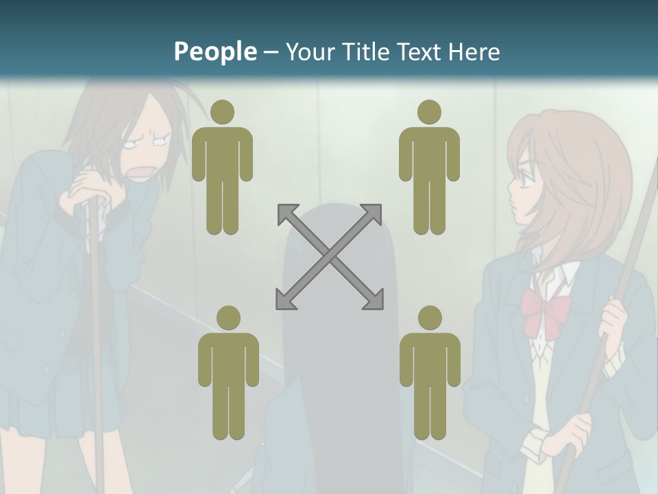 A Couple Of People Standing Next To Each Other PowerPoint Template