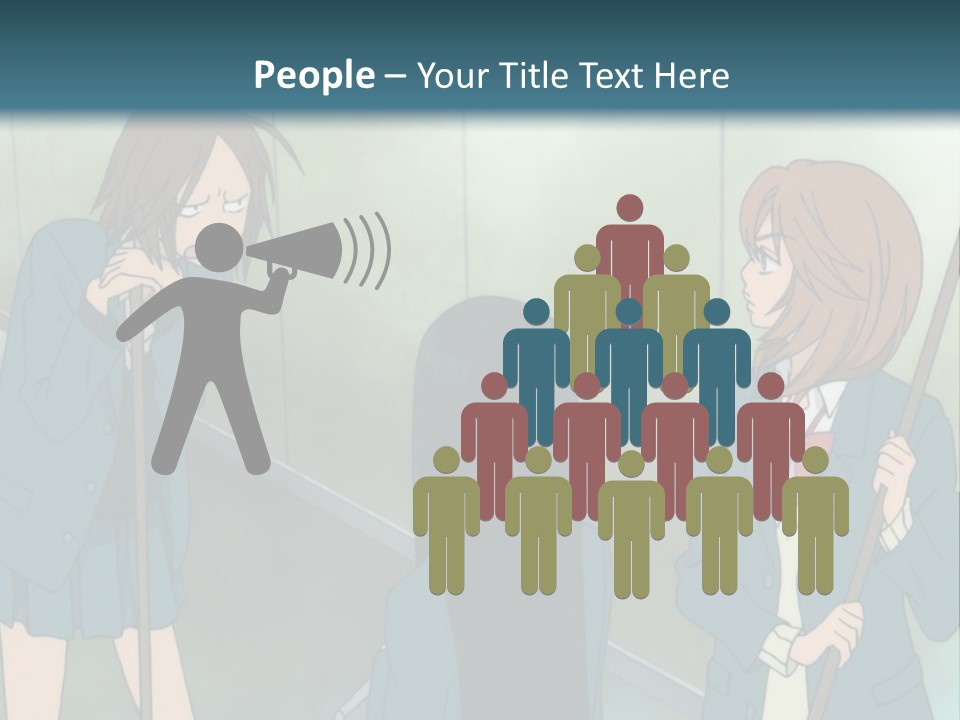 A Couple Of People Standing Next To Each Other PowerPoint Template