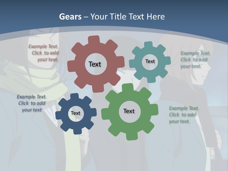 A Group Of People Standing Next To Each Other PowerPoint Template