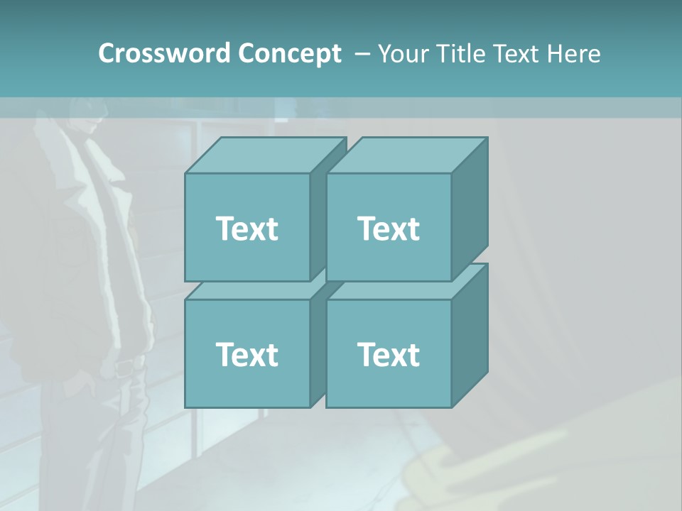 A Man Standing Next To A Woman In Front Of A Building PowerPoint Template