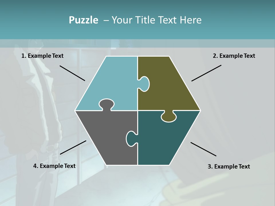 A Man Standing Next To A Woman In Front Of A Building PowerPoint Template