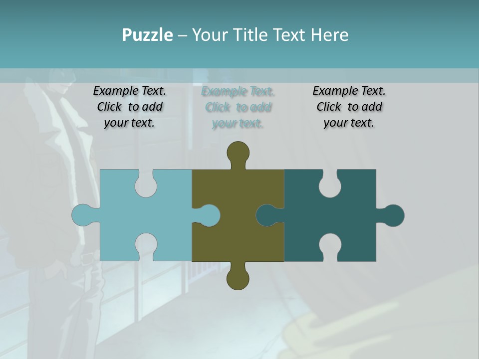 A Man Standing Next To A Woman In Front Of A Building PowerPoint Template