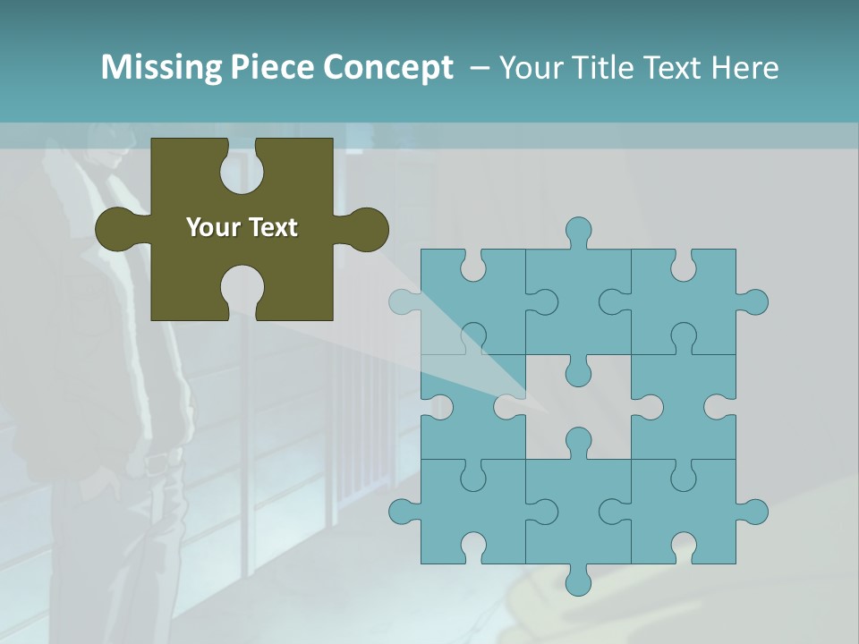 A Man Standing Next To A Woman In Front Of A Building PowerPoint Template