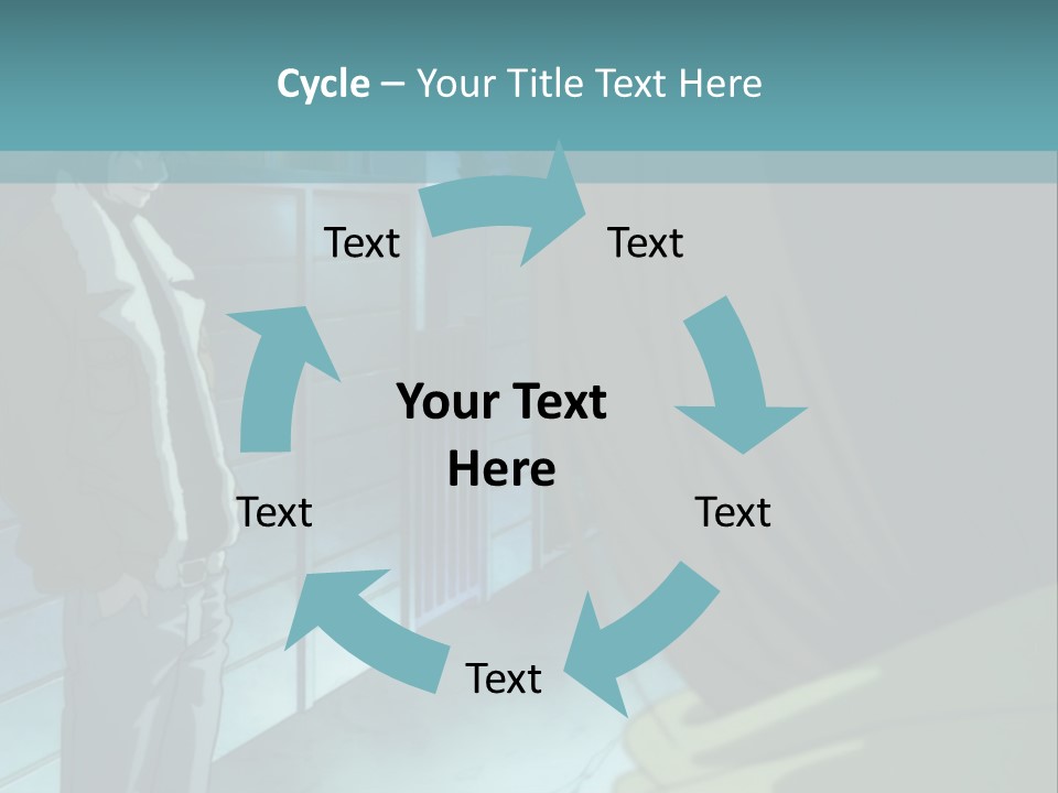 A Man Standing Next To A Woman In Front Of A Building PowerPoint Template