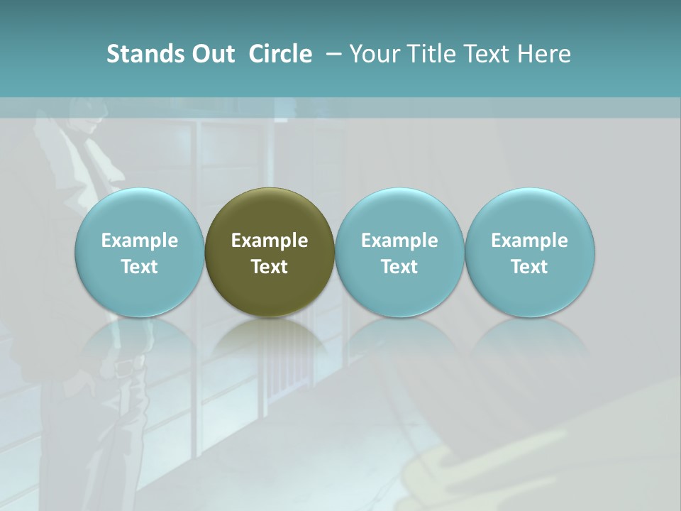 A Man Standing Next To A Woman In Front Of A Building PowerPoint Template