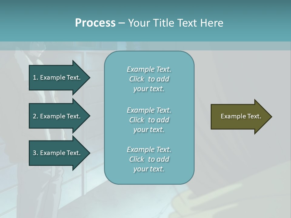 A Man Standing Next To A Woman In Front Of A Building PowerPoint Template